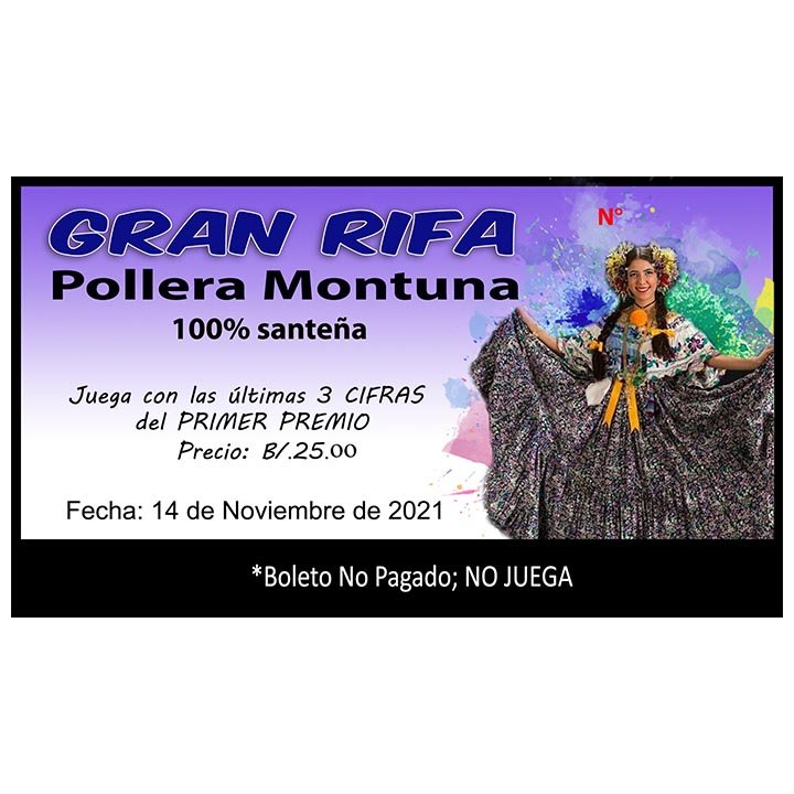 Boletería enumerada para rifas y eventos